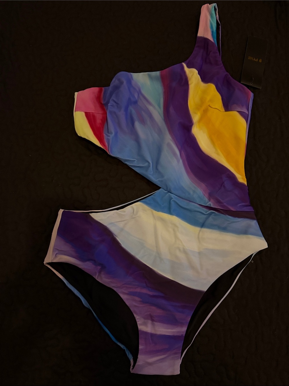 BFYNE Swim Bright Yellow & Purple Swim Set in Branded Pouch - Picture 2 of 5